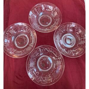 NWT Vintage William Sonoma Fruit Embossed Bowls Made In Czech Republic Set of 4